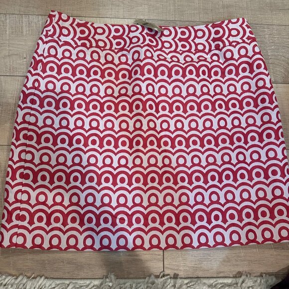 ANN TAYLOR SIZE 18 WOMENS SKIRT NEW PINK AND WHITE - Picture 3 of 10